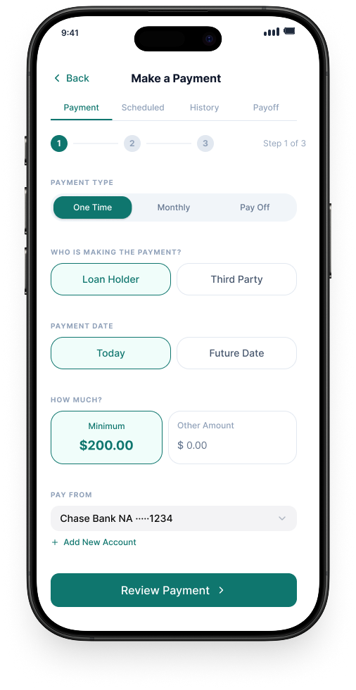 Mobile payment review step